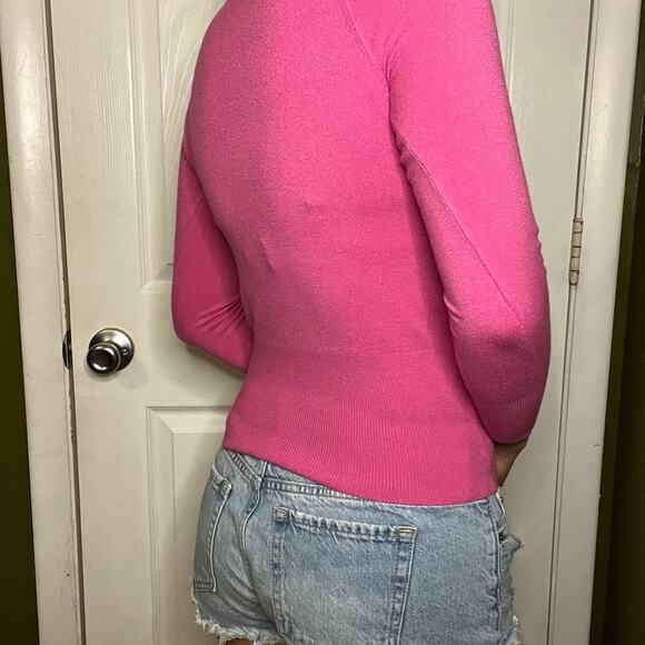 Sparkly Pink Sequin Long Sleeve Sweater - Picture 4 of 5